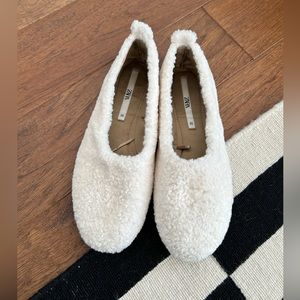 Zara Shearling Flats